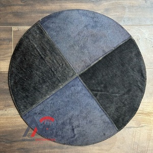 Hairon พรมงานปะหนังวัวแท้พรมงานฝีมือพรมงานฝีมือดีไซน์สวยสำหรับบ้านและสำนักงานพรมงานฝีมือสำหรับตกแต่งในร่มและกลางแจ้ง - Product Image 1