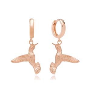 Humming Bird Design Dangle <b>Earrings</b> Turkish Handcrafted Wholesale 925 Sterling Silver <b>Fine</b> Jewelry - Product Image 3