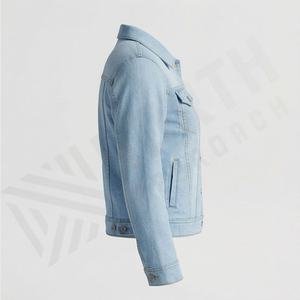 Vestes en jean pour hommes en gros, hiver, devant personnalisé, manches longues, vêtements décontractés, service OEM ODM, vêtements de rue tendance - Product Image 3
