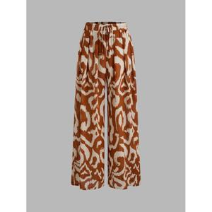 <b>Women's</b> Breathable Square Neck Solid Crop Tank Top With High Rise Abstract Knotted Wide Leg <b>Trousers</b> Affordable Price and MOQ - Product Image 5