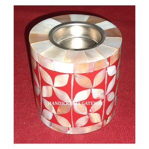 Nuevo y único superventas al mejor precio, artículo hecho a mano, incrustaciones de madreperla, quemador de Bakhoor redondo de Color rojo para decoración de bodas - Product Image 1