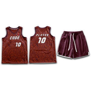 ชุดบาสเก็ตบอลผ้าโพลีเอสเตอร์ระบายอากาศตาข่ายโพลีเอสเตอร์แบบ100% ชุดเสื้อเจอร์ซี่คอวีใส่กลับด้านได้ชุดกางเกงขาสั้นแห้งเร็ว - Product Image 6