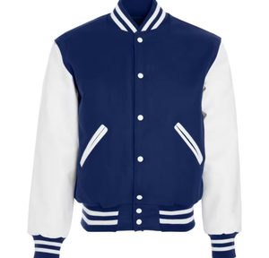 OEM Fabricante de alta calidad a prueba de viento Varsity Jacket Hombres Chenille Bordado Mangas de cuero de béisbol personalizado Letterman - Product Image 2