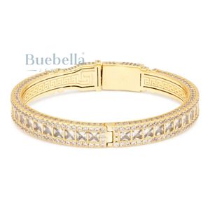 5Mm 18k Plaqué Or 925 Argent Sterling Moissanite Princesse Coupe Bracelet Bracelet pour hommes Femmes Cadeaux Bijoux En Gros - Product Image 1