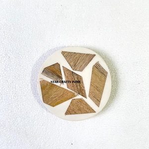Sous-verres personnalisés en usine sous-verres en bois et en résine absorbant l'eau pour tasses à thé Vierges de sublimation Tapis et tampons Sous-verres de table pour boissons - Product Image 2