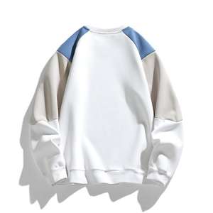 Sweat-shirt de sport à col rond contrasté en coton 100% pour homme, personnalisé, avec impression numérique, streetwear athlétique, pull-over - Product Image 5