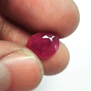 พลอยทับทิมธรรมชาติ3ชิ้นขนาด10-11มม. ทรงวงรี10 CTS Lot iroc - Product Image 3