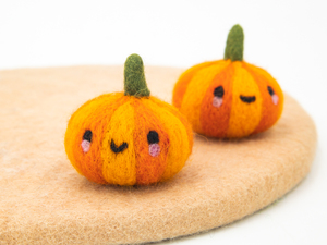 Simpatica zucca di feltro sfacciato di 5cm per decorazioni per feste di Halloween - Product Image 5