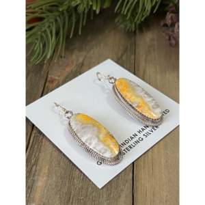 REDA galvan Bumblebee Jasper & ต่างหูห้อยไข่มุกน้ำจืดรูปหัวใจเพชรต่างหูแต่งงานน่ารักแบบห้อย - Product Image 3