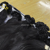 Rambut Vietnam V TIP Harga Pabrik Terlaris 100% Rambut Asli Tebal dari Akar Hingga Ujung, Ujung Rambut Penuh