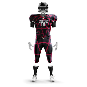 Conjunto de ropa de fútbol americano de manga corta transpirable con logotipo personalizado al por mayor, uniformes de calidad superior de talla grande a bajo precio - Product Image 2