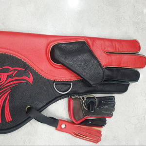 Gants de fauconnerie Gant en cuir naturel Gant à manchette longue double couche - Product Image 1