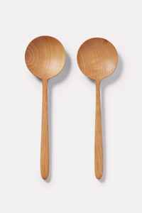 Cuchara y tenedor de madera de acacia para el hogar, restaurante de Hotel, ensalada mixta hecha a mano, vajilla de frutas, herramientas para ensalada, cuchara de sopa de madera - Product Image 4