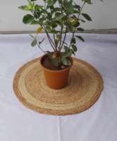 Offre Spéciale 2024 fait à la main rond cercle tressé Jute tapis luxe classique brodé Style tressé tapis tapis pour la maison salon