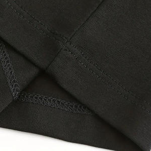 Fabricant de t-shirts personnalisés pour hommes, poids lourd 100% coton, couleur unie, noir avec strass pour hommes - Product Image 5