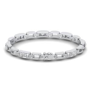 REYES Classic Original Design Sterling Silver 925 Oval Cut 7,2 Quilates Moissanite Pulseras para Mujeres Regalo de Boda para Ella - Product Image 3