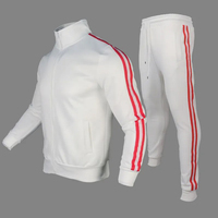 Conjunto Deportivo de 2 Piezas para Hombre, con Capucha, Estampado, Color Rojo Sólido, para Entrenamiento, Correr, Resistente al Viento, 100% Algodón, Fabricantes OEM