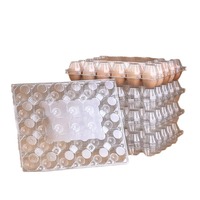 Boîte d'emballage d'œufs en plastique transparent jetable personnalisée avec 4/6/8/10/12/15/20/30 trous, barquette d'emballage d'œufs recyclable