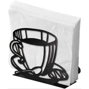 Porte-serviettes en métal noir en forme de feuille d'érable pour la maison et le bureau, décoration de table, porte-papier de table - Product Image 4