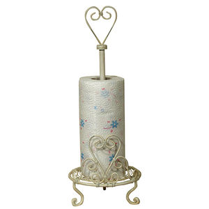 Cast Iron White Wash <b>kitchen</b> Paper <b>Roll</b> <b>Holder</b> - Product Image 3