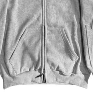Sweat à capuche gris premium pour homme, en molleton de coton lourd, fermeture éclair intégrale, sweat à capuche décontracté, streetwear - Product Image 5
