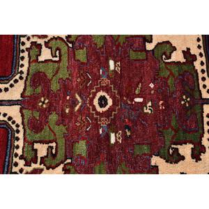 Tapis turc vintage 5x6,6 pieds, tapis oriental en laine rouge - Product Image 5