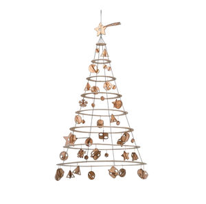 Escultura decorativa chapada en oro Hermoso diseño Iluminación LED Estatuilla de metal para Festival y hogar Árbol de Navidad Regalo - Product Image 1