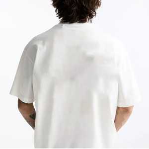 T-Shirts pour hommes à la mode 100% coton Design solide confortable Taille personnalisée avec quantité minimale de commande bas Logo avant Position Design vierge - Product Image 4