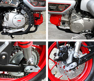 มอเตอร์ไซค์ความเร็วสูงสุด 80 กม./ชม. รุ่นใหม่ Gorilla Monkey Bike เครื่องยนต์สี่จังหวะ มินิ 125 ซีซี สำหรับผู้ใหญ่ - Product Image 4