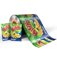 Film d'emballage souple en plastique laminé imprimé sur mesure pour sachets de sucre, de chocolat, de chips, de biscuits et de bonbons