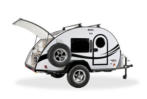 Vente en gros de caravanes de voyage en forme de larme, caravane compacte et légère avec lit confortable, espace cuisine, compartiments de rangement - Product Image 2