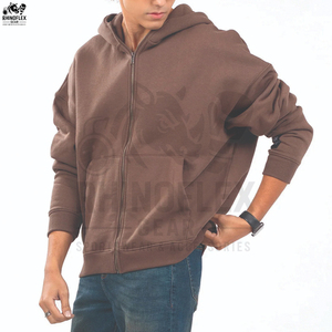 Sudadera con Capucha de Entrenamiento Personalizada de Alta Calidad, 100% Algodón, Teñido Liso, Forro Polar, Cierre Completo, Unisex, Invierno - Product Image 6