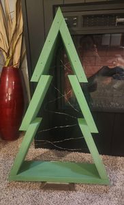 ARBRE DE NOËL ASSISTANT DÉCORATION ÉCOLOGIQUE CADEAU FAIT MAIN Arbre ornemental en bois Fabriqué en cerisier un arbre pour toute saison - Product Image 2