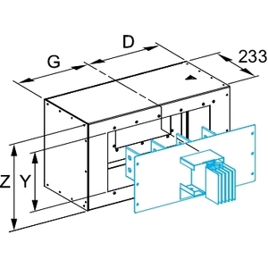 สำหรับ SCHNEIDER ELECTRIC KTB0726CR1 กล่องอุปกรณ์อิเล็กทรอนิกส์และเครื่องมือ Canalis KT Hori Cover Feed Y726 - Product Image 1