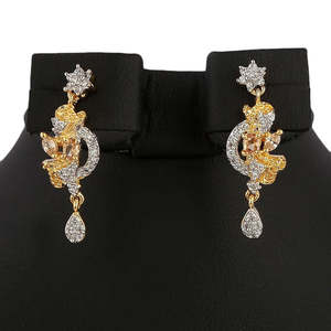 Conjunto de Joyería con Diamantes Americanos - Color Durazno - Product Image 3