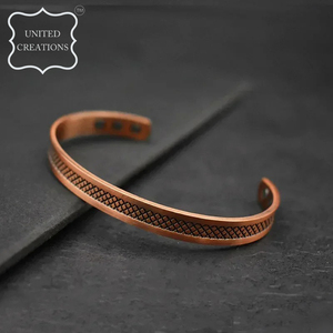 <b>Copper</b> Magnetic Therapy <b>Bracelets</b> With High Powerful Magnets <b>for</b> Arthritis and Joint Pain Relief <b>for</b> Men and <b>Women</b> Handmade - Product Image 2