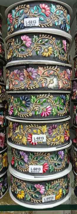 Multi Colored Embroidered Floral Laces in Assorted Colors for Hair Bow and Hair Band Designers Ideal for Resale