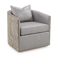 Fauteuil d'appoint, revêtement en velours bleu-vert, dossier capitonné à cannelures verticales, base et détails cloutés dorés, fauteuil de salon confortable