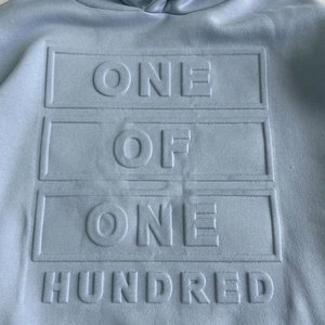 เสื้อฮู้ดลายนูนแบบแห้งเร็วมาใหม่เสื้อมีฮู้ดผ้าคอตตอนผสมดีไซน์แบบ OEM เสื้อมีลายนูนเข้ารูปสไตล์สตรีทแวร์มาใหม่ - Product Image 3