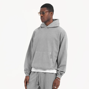 Sudadera con capucha para hombre Fabricantes de ropa Logotipo personalizado Unisex Sudadera con capucha de gran tamaño Peso pesado en blanco Tamaño grande - Product Image 2