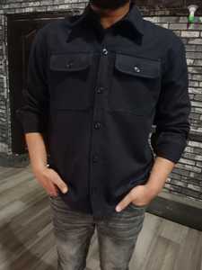 OEM personalizado al por mayor de talla grande de alta calidad de invierno cálido de manga larga de los hombres 100% camisa de lana con bolsillos-MUESTRA GRATIS - Product Image 6