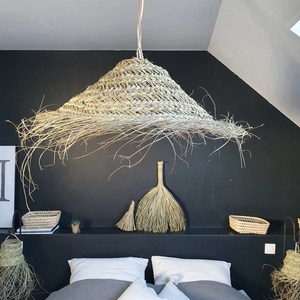 ชุดโคมไฟระย้าหวายจากหญ้าทะเลธรรมชาติ,ของตกแต่งโคมไฟสำหรับห้อง/สินค้าแฮนด์เมดผลิตในเวียดนาม - Product Image 5