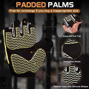 ถุงมือออกกำลังกายครึ่งนิ้วระบายอากาศน้ำหนักเบาสำหรับยกน้ำหนักขี่จักรยานเพาะกายออกแบบโลโก้ได้ตามต้องการ - Product Image 5