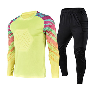 Conception à sublimation personnalisée kits de gardiens de but d'entraînement coupe automatisée ensemble uniforme rembourré de football pour hommes - Product Image 5