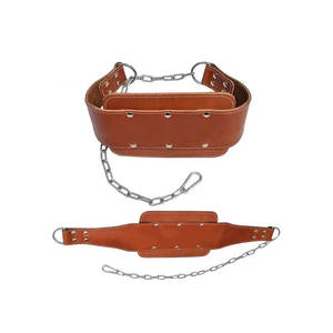 Cinturón de Compresión Premium de Cuero con Cadena de Acero, Accesorio Profesional para Gimnasio, Entrenamiento de Levantamiento de Pesas, Ajustable - Product Image 6