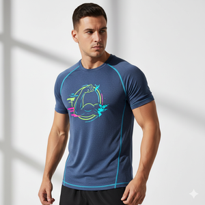 Camiseta de Cuello Redondo para Hombre, Algodón Suave de Alta Calidad, Manga Corta, Estampado Personalizado, Cómoda, Informal, Perfecta para Uso Diario - Product Image 2