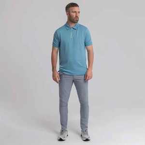 Polos deportivos de secado rápido para hombre, tejido de punto transpirable, logotipo personalizado, ropa deportiva de manga corta para entrenamiento de Golf - Product Image 3