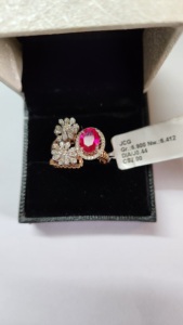 Anillo de Diamantes de Cóctel para Mujer, Diseño Italiano, con Diamantes Reales, Oro Rosa, Estilo Étnico, Certificado IGI, Precios al por Mayor - Product Image 2