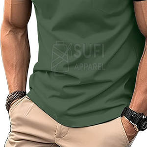 T-shirt décontracté confortable pour homme, 100 % coton, tricoté uni, séchage rapide, respirant, manches courtes, couleurs et logo personnalisables, en promotion - Product Image 3