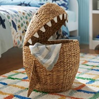 Pas cher prix jacinthe d'eau animal panier de rangement pour enfants chambre décor organisateur requin en forme panier paniers